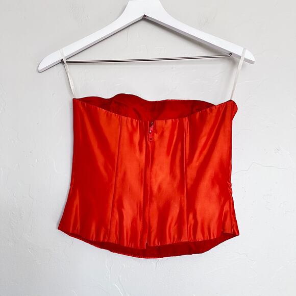 Jessica McClintock x Gunne Sax Millennium 2000 y2k Orange Two Piece Gown - Picture 6 of 12